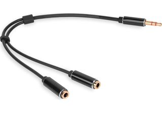 Adattatore Aux Jack 3,5 Stereo-Stecker - 2X Jack 3,5 Stereo-Buchse Slim Vitalco…