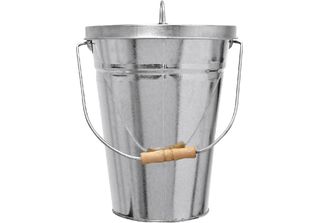 Firefix Ascheeimer 12,5L Ovale Galvanizzato, Argento