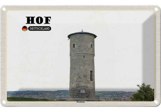 Vianmo Insegna Di Latta 12X18 Cm Hof Wartturm SehenswüRdigkeit