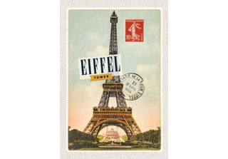 Vianmo Insegna In Legno 30X20 Cm Eifell Tower 13 Mars 1914 10C Postes