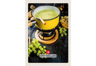 Vianmo Insegna In Legno 30X20 Cm Schweiz Delikatese Brot KäSe Trauben