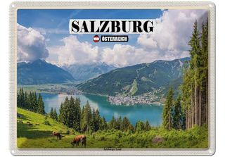 Vianmo Insegna Di Latta 30X40 Cm ÖSterreich Salzburger Land Natur