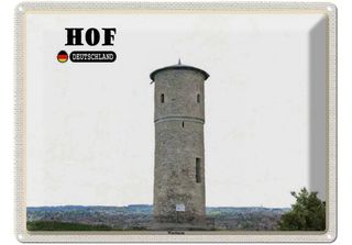 Vianmo Insegna Di Latta 30X40 Cm Hof Wartturm SehenswüRdigkeit