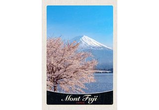 Vianmo Insegna In Legno 30X20 Cm Mont Fuji Japan Asien Gebirge Baum