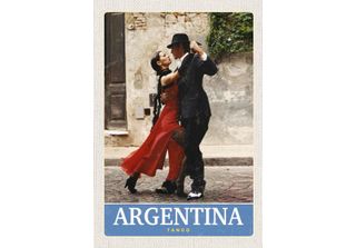 Vianmo Insegna In Legno 30X20 Cm Argentinien Tango StraßE