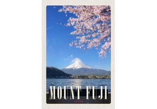 Vianmo Insegna In Legno 18X12 Cm Mont Fuji Japan Asien