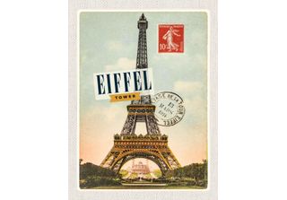 Vianmo Insegna In Legno 40X30 Cm Eifell Tower 13 Mars 1914 10C Postes