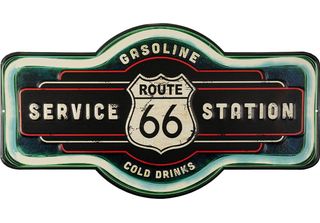 Insegna In Metallo Moritz 58 X 32 Cm Route 66 Petrol Station Gas Neon Look Bar …