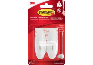 Command 17068FGN 3M Command Gancio Per Filo, Plastica/Metallo, Bianco, Misura: M