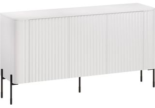 Dmora Credenza Amora 39.6X150X80H Cm Bianco, 3 Ripiani 6 Vani