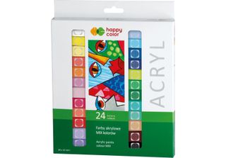 Colori Acrilici 24 Colori X 12 Ml Happy Color