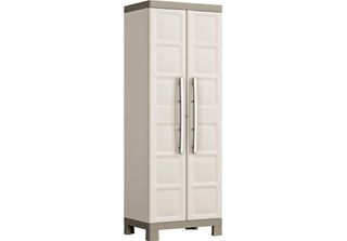 Dmora Armadio Da Esterno Strathmore 45X65X182H Cm Marrone Sabbia, Apertura Batt…