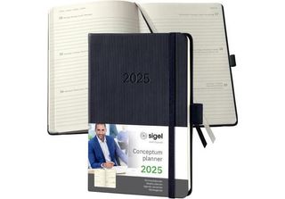 Sigel C2513 Sigel Taschenkalender Conceptum 2025 Schwarz