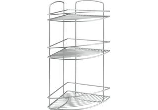 Metaltex Onda Badkamer-Hoekrek 3 Etages 22X22X53 Cm Zilver