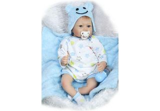 55Cm Reborn Baby Doll Lifelike Fatto A Mano In Vinile Morbido Silicone Lifelike