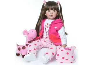 60Cm Reborn Baby Doll Lifelike Handmade Soft Silicone Vinyl Lifelike