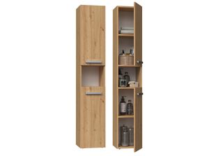 Armadietto Alto Da Bagno Con Scaffale Atso - Rovere Artisan