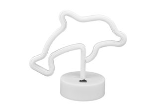 Led Delfino Luce Al Neon, Delfino Segni Al Neon, Delfino Al Neon, Delfini Blu A…