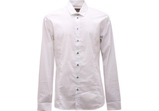 9618AQ Camicia Uomo Patrizia Pepe Pete Man Shirt White/Blue Pois