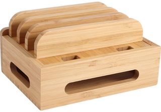 Home Office Tavolo Bamboo Mobile Phone Storage Rack Stand Charging Rack Storage…