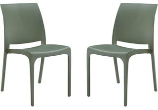 Milanihome.It - Set Di 2 Sedie Poltrone Da Giardino In Plastica Design Moderno …