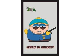 South Park Cartman Police - Specchio Stampato 20X30 Cm Con Cornice In Plastica
