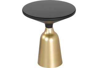 Elegante Tavolino In Legno Color Oro, Moderno Ed Elegante