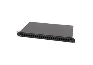 Value 19'' Optical Trough, 1U, 24X Sc (Simplex) / Lc (Duplex), Nero (21.99.0651)