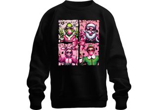 Holly Jolly Christmas Movies Pink Christmas Movie - Maglia Natalizia Unisex, Ne…