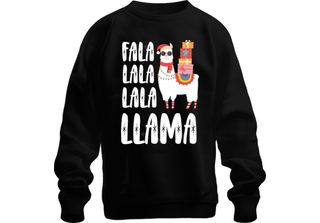 Fala Lala Lala Llama - Regalo Di Natale Maglione Di Natale Unisex, Nero, S