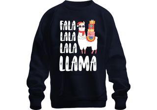 Fala Lala Lala Llama - Regalo Di Natale Maglione Di Natale Unisex, Navy, Xxl