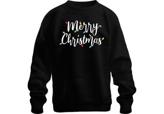 Luci Fatate Di Natale - Regalo Di Natale Maglione Di Natale Unisex, Nero, 3XL