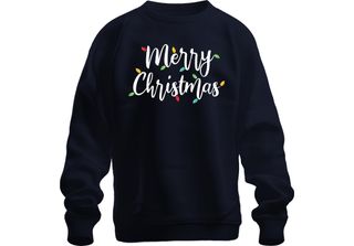 Luci Fatate Di Natale - Regalo Di Natale Maglione Di Natale Unisex, Navy, Xl