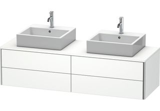 Duravit Xsquare Meuble Sous-Vasque Sur Console Suspendu, Pour Deux Vasques, 4 T…