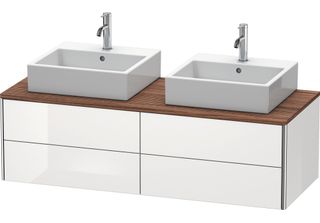 Duravit Xsquare Meuble Sous-Vasque Sur Console Suspendu, Pour Deux Vasques, 4 T…