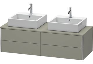 Duravit Xsquare Meuble Sous-Vasque Sur Console Suspendu, Pour Deux Vasques, 4 T…