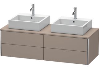 Duravit Xsquare Meuble Sous-Vasque Sur Console Suspendu, Pour Deux Vasques, 4 T…