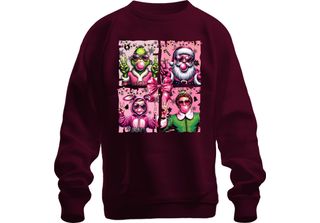 Holly Jolly Christmas Movies Pink Christmas Movie - Maglione Natalizio Unisex, …