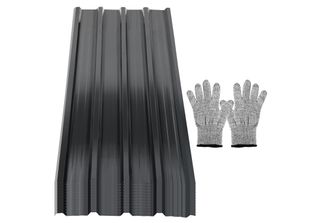 12 Pezzi Lamiera Grecata 129X46Cm Set Di Lamiere Professionali Incl. 1 Paio Di …