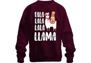Fala Lala Lala Llama - Regalo Di Natale Maglione Di Natale Unisex, Borgogna, M