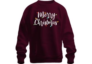 Luci Fatate Di Natale - Regalo Di Natale Maglione Di Natale Unisex, Borgogna, S