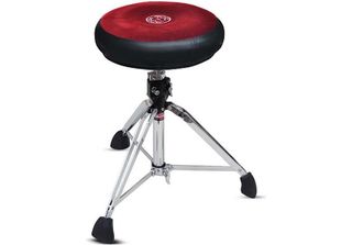 Sgabello A Tamburo Roc-N-Soc Sedile Rotondo Rosso Con Schienale