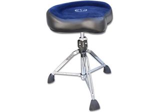 Sgabello A Sella Roc-N-Soc Per Tamburo Blu Con Schienale