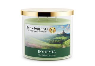 Candela Profumata Five Elements Bohemia, 420 G, 3 Stoppini