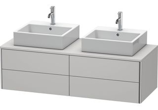 Duravit Xsquare Meuble Sous-Vasque Sur Console Suspendu, Pour Deux Vasques, 4 T…