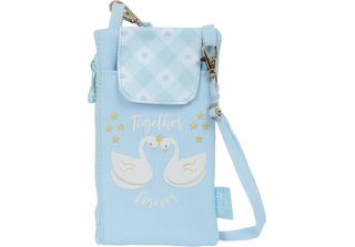 Glow Lab Swans Portafoglio Borsa Per Cellulare Blu