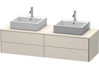 Duravit Xsquare Meuble Sous-Vasque Sur Console Suspendu, Pour Deux Vasques, 4 T…