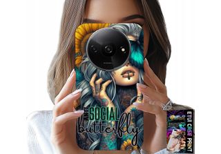 Custodia Xiaomi Redmi A3 - Anti Social, Butterfly, Motylek, Kobiece