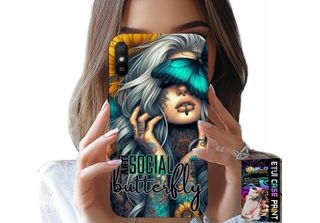 Custodia Xiaomi Redmi 9A - Anti Social, Butterfly, Motylek, Kobiece