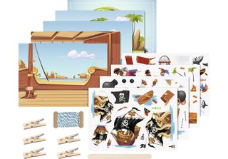 Heyda 203781000 Heyda Rubbelsticker Karten-Set "Pirat"""